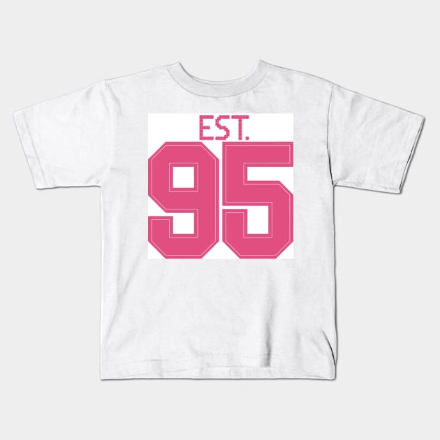 Est. 95 pink Kids T-Shirt by DavidASmith